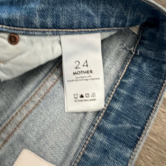 Mother Superior The Insider Ankle Chew Distressed Jeans Size 24 destroyed Bills - Picture 9 of 13